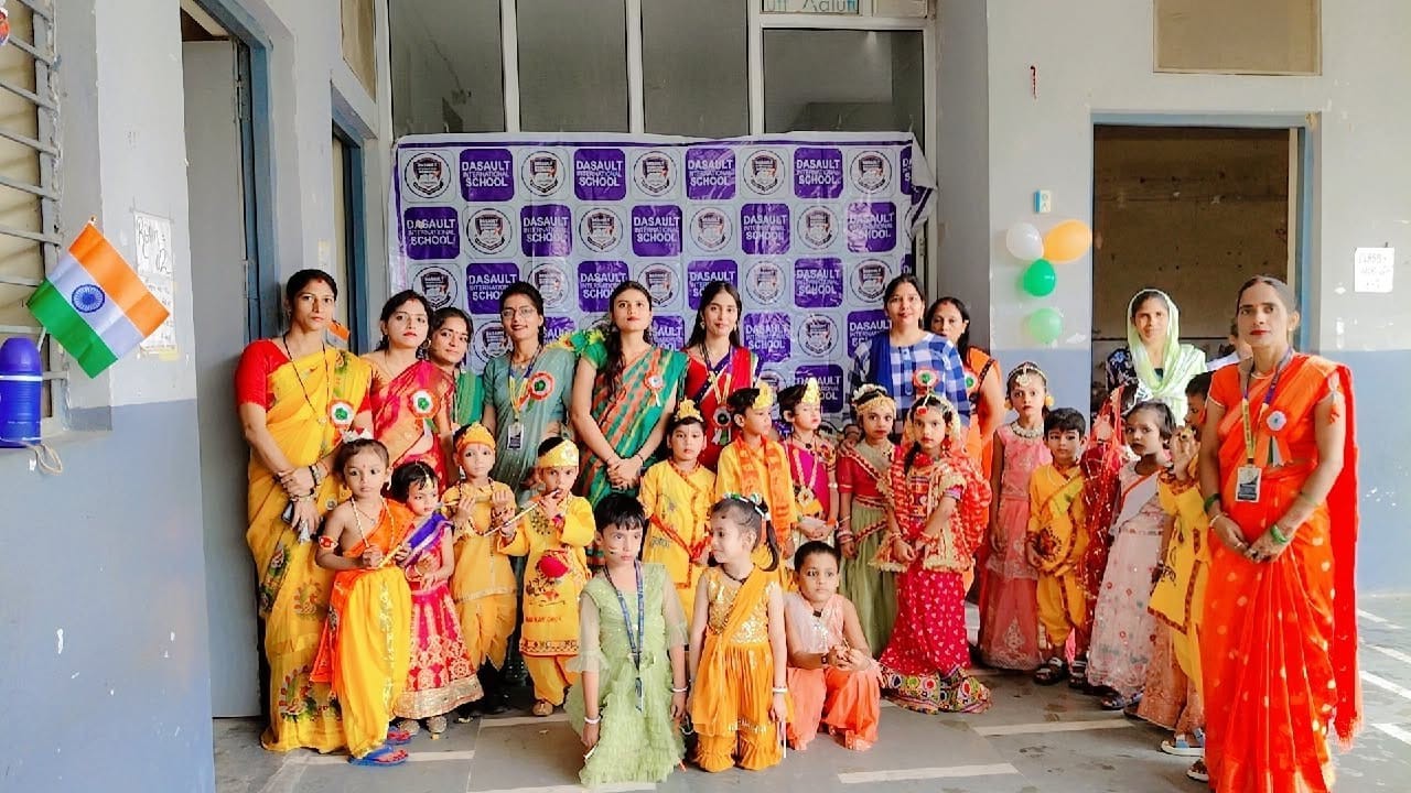 Students at school event
